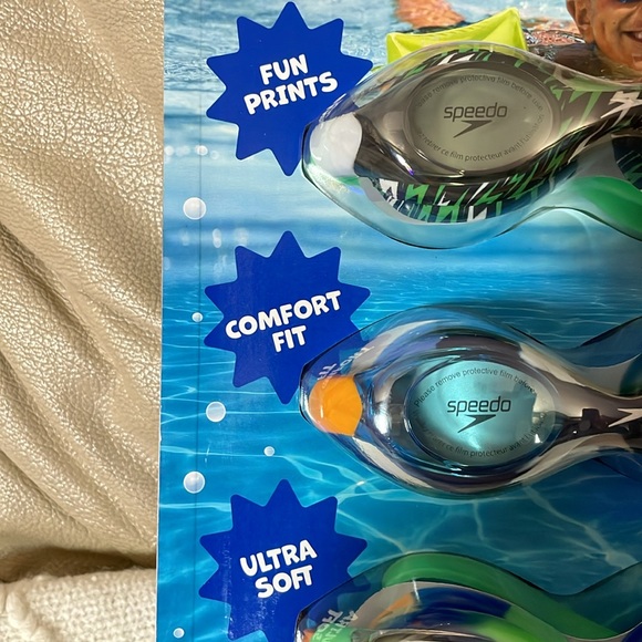 NWT Speedo 3 pack Swim Goggles Set for Kids - Picture 4 of 4